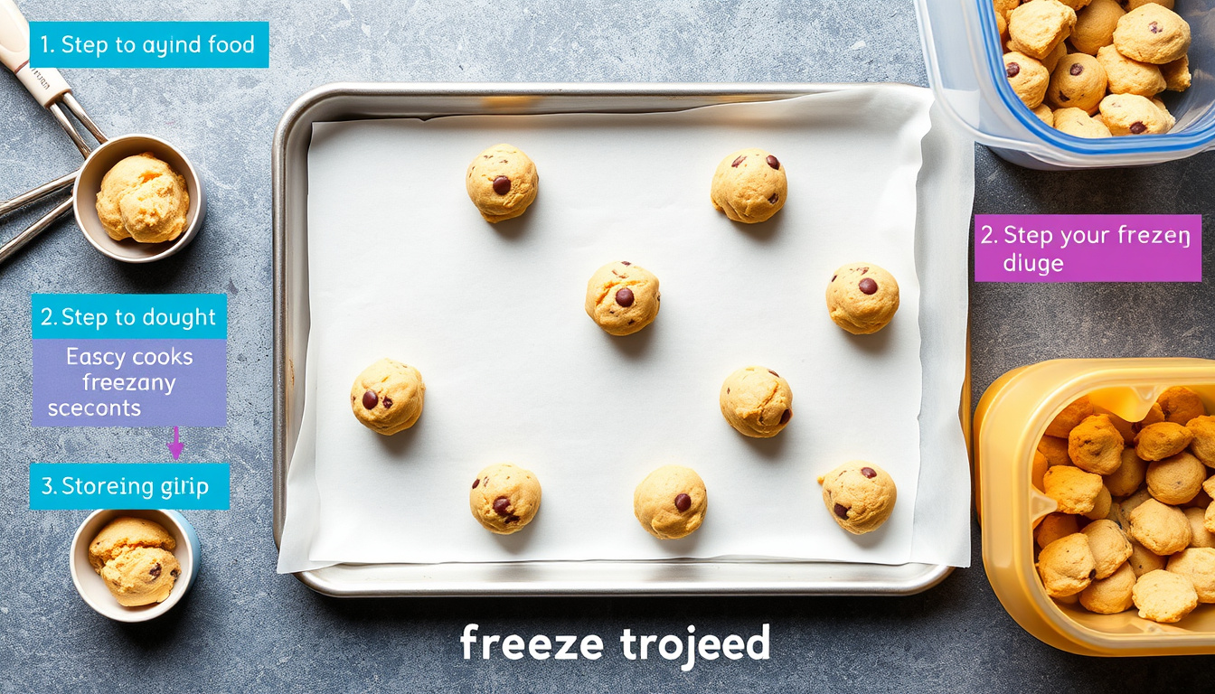 Master the Art of Freezing Cookie Dough: A Step-by-Step Guide to Perfectly Placed Dough Balls on Your Baking Sheet